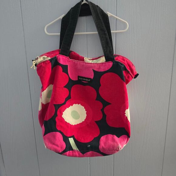 Marimekko for Avon Breast Cancer Crusade Floral Tote Bag – Pink Unikko Print - Picture 1 of 10